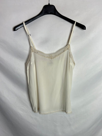 ZADIG&VOLTAIRE . Top lencero beige. TS/M