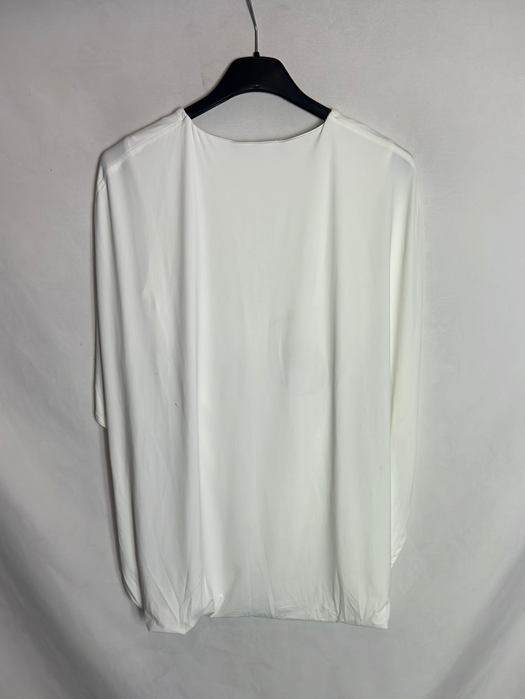 ZARA. Top blanco licra apertura . T XS