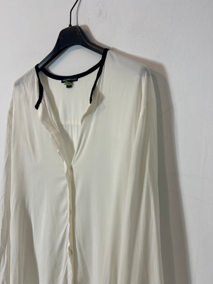 JAMES PERSE LOS ANGELES. Blusa blanca fluida detalle cuello. T 4 (L)