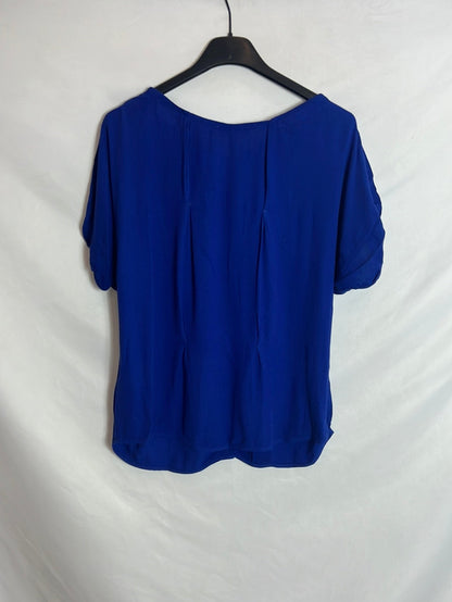 BIMBA Y LOLA. Blusa azul manga corta. T M