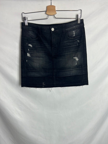 J BRAND. Falda corta denim negra. T 27 (40)