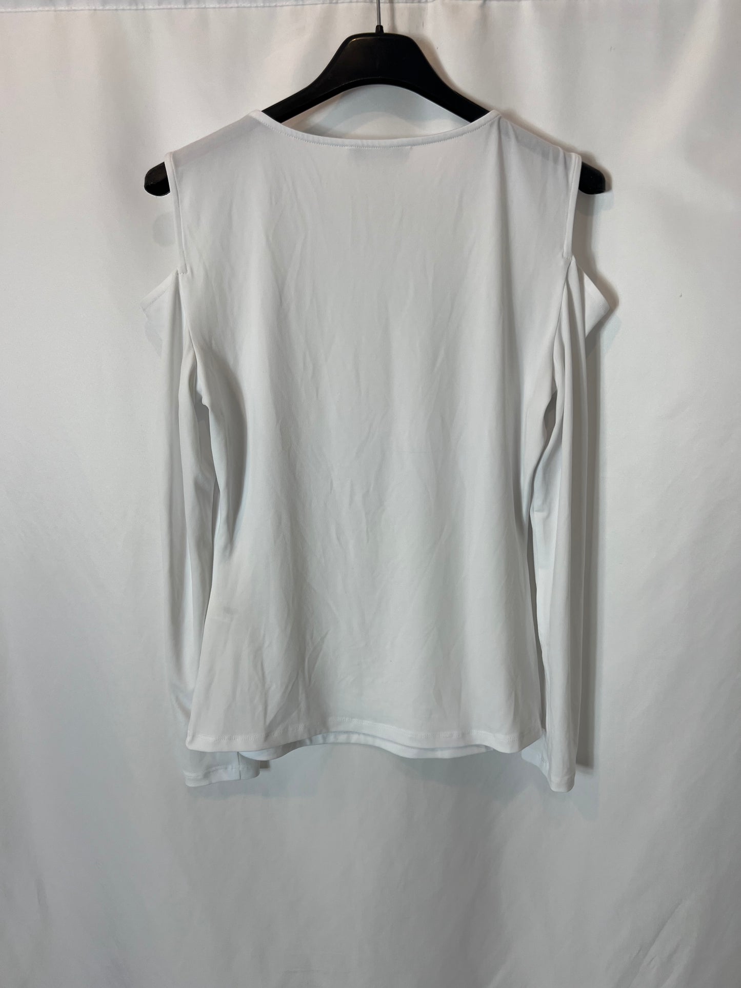 CALVIN KLEIN. Top blanco elástico hombros. T S