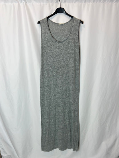 AMERICAN VINTAGE. Vestido largo gris jaspeado. T M