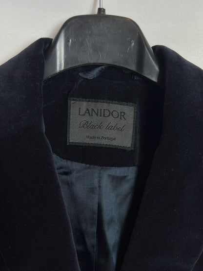 LANIDOR. Blazer azul textura terciopelo. T 34