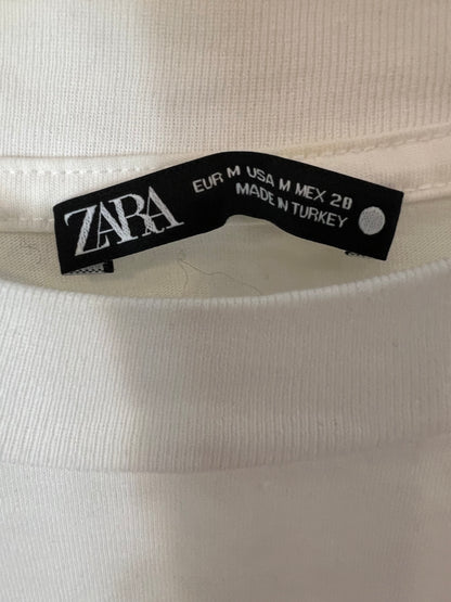 ZARA. Camiseta blanca básica. T M