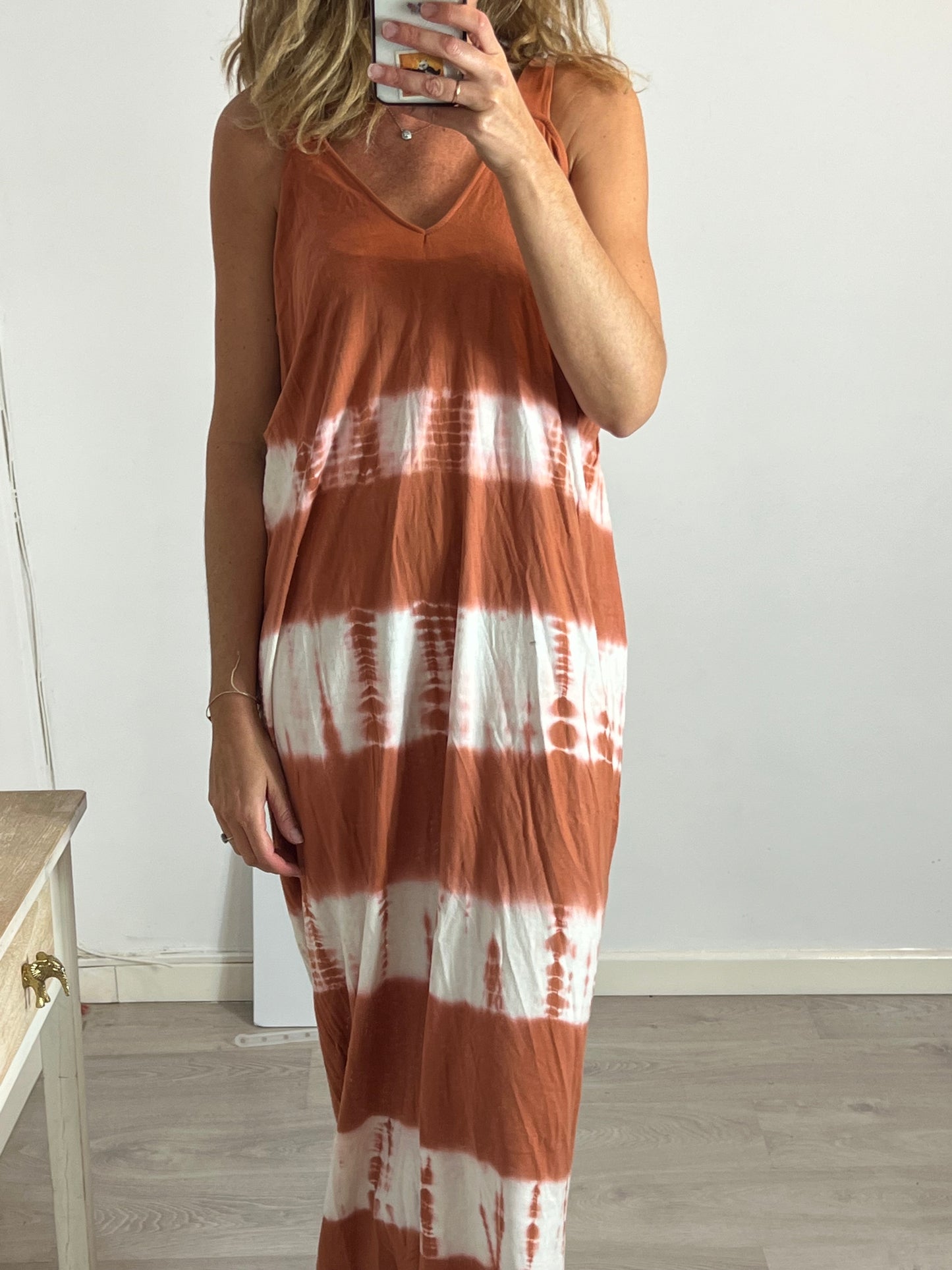 ZARA. Vestido midi tie dye. T S