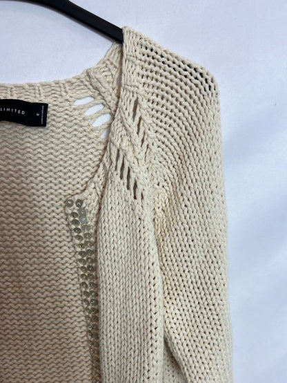 THE LIMITED. Chaqueta punto beige. T M