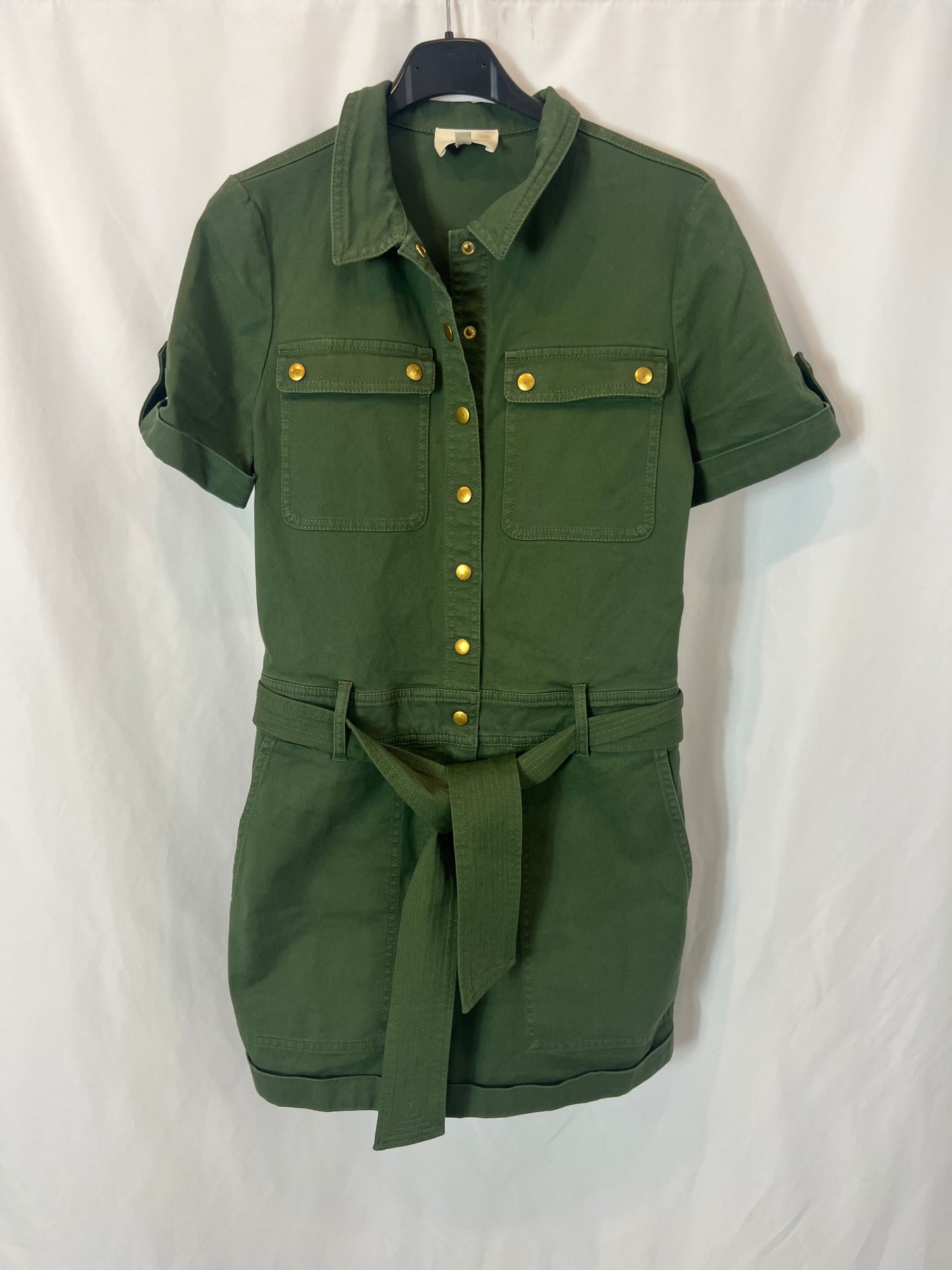 SÉZANE. Mono corto verde denim. T 34