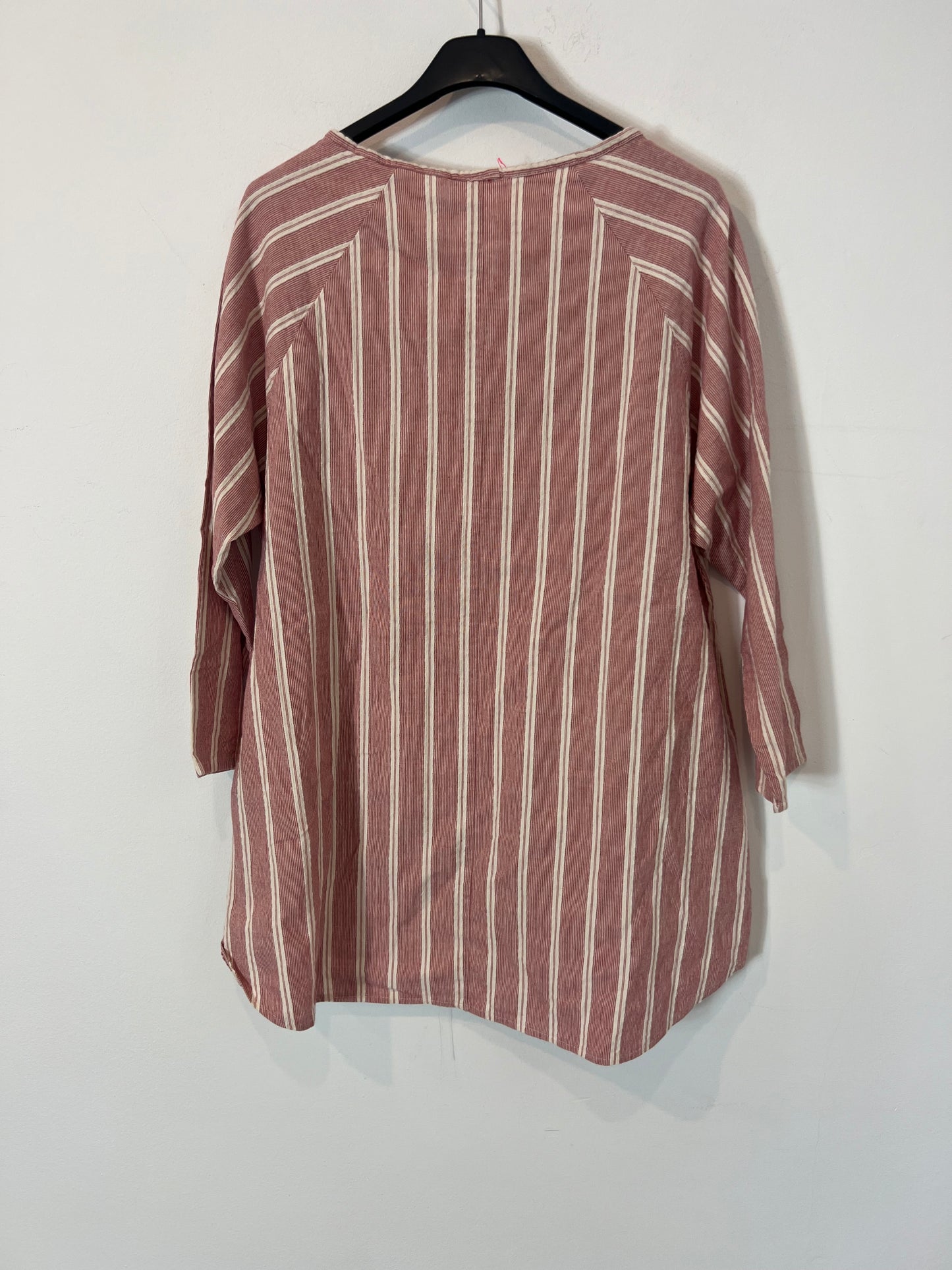 VIA BARBARANI. Blusa roja y blanca rayas Tu(s)