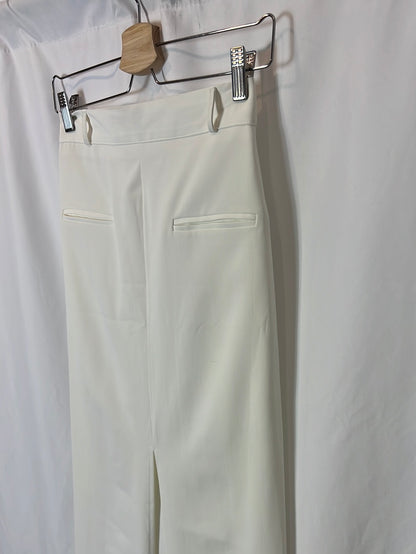 STORETS. Falda midi/larga blanca abertura. T S/M