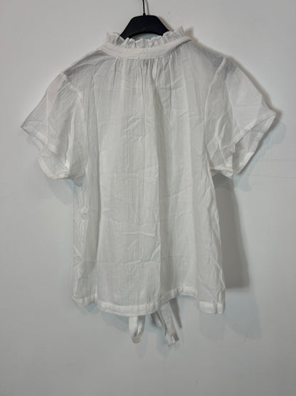 RENATTA&GO. Blusa blanca bordada T.s