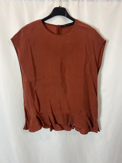 ZARA. top fluido caldero. T XS