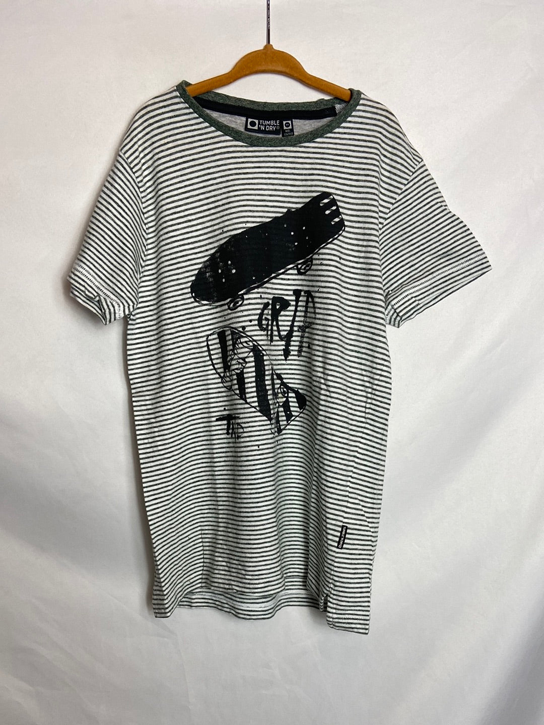 TUMBLE ‘N DRY. Camiseta rayas dibujo T. 8-10 años