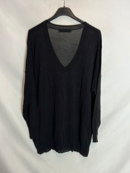 ZARA. Jersey fino negro largo . T S