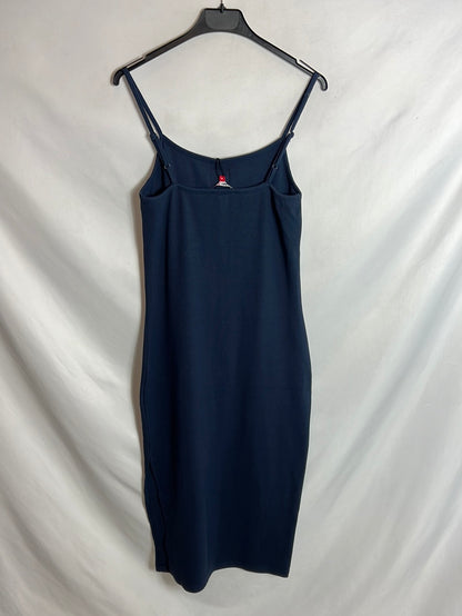 TOMMY HILFIGUER. Vestido punto canalé T.l