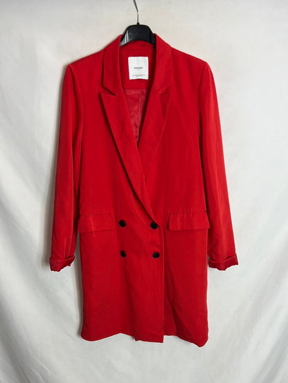 MANGO. Blazer roja fluida T.xs