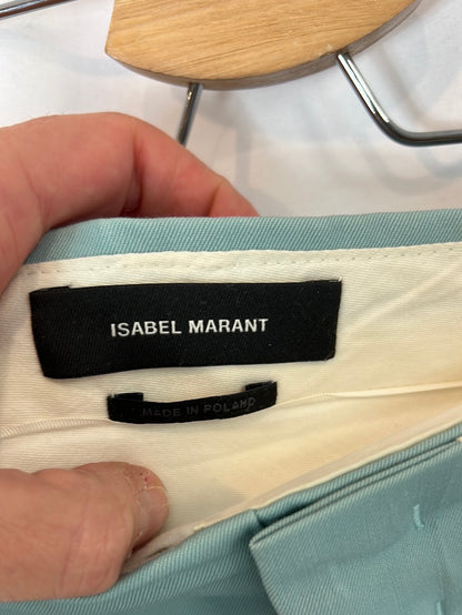 ISABEL MARANT. Pantalón fluido verde agua T.36