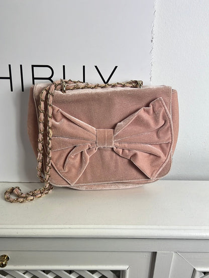 KLING. Bolso rosa terciopelo( Tara)