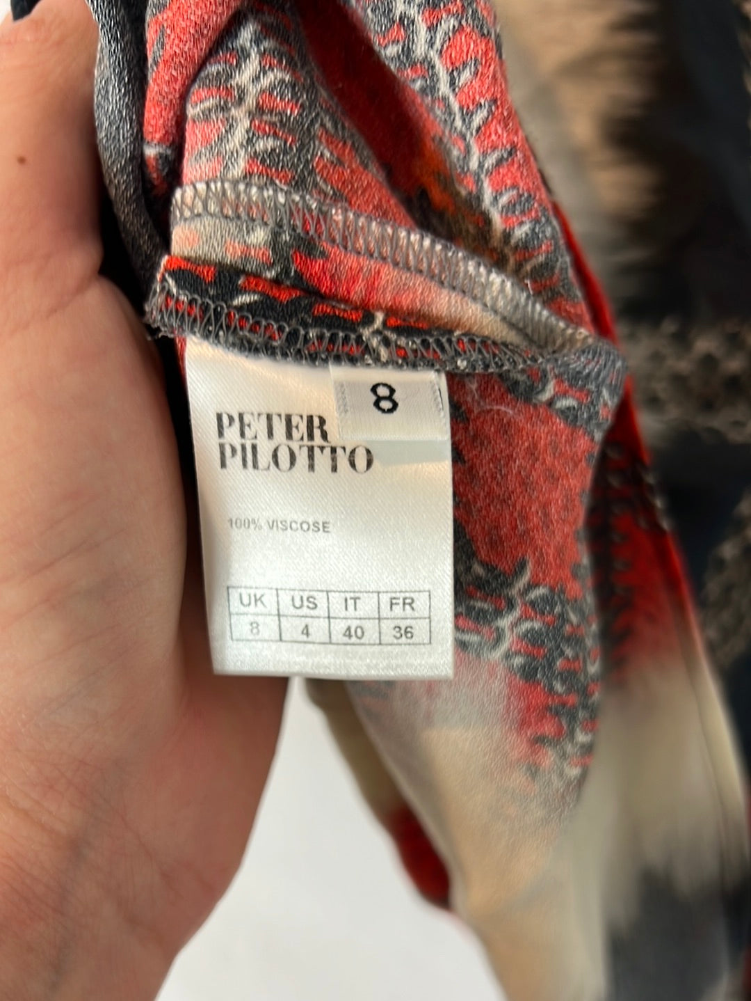 PETER PILOTTO. Falda pantalón fluido estampado. T 38