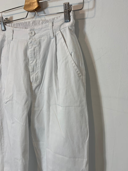 ZEROASSOLUTO. Pantalón blanco algodón. T XS