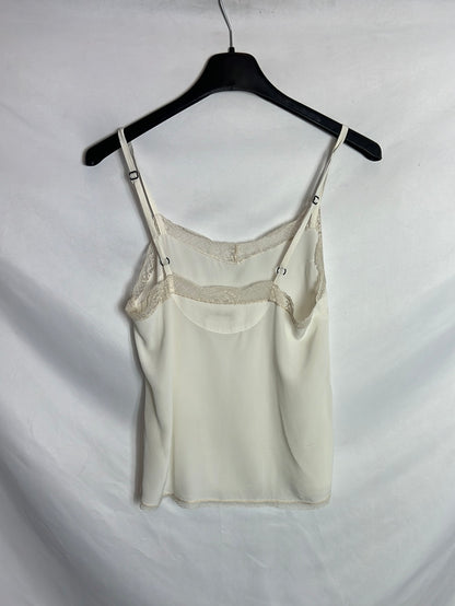 ZADIG&VOLTAIRE . Top lencero beige. TS/M