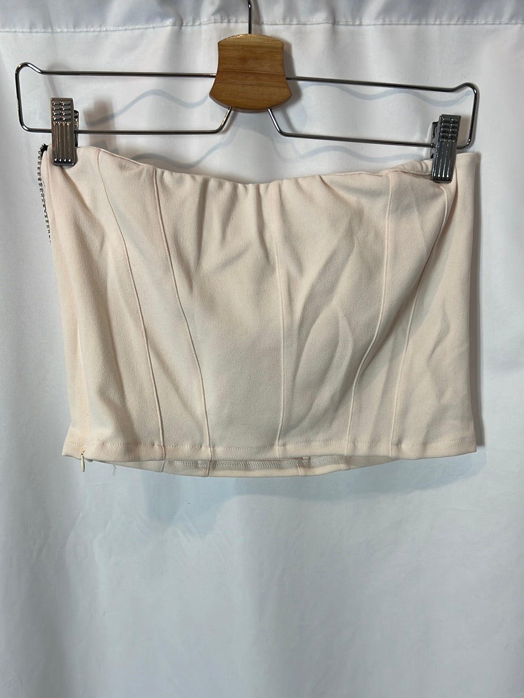 LUMINA. Top beige pedrería T.s