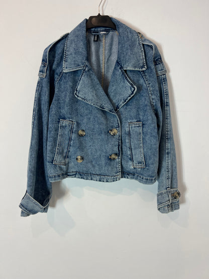 H&M. Chaqueta cruzada denim T.xs