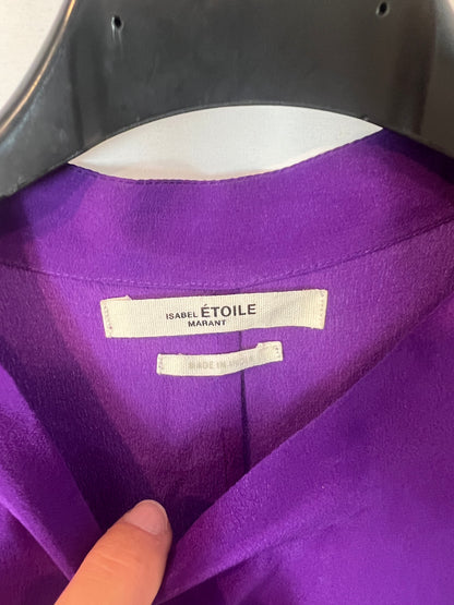 ISABEL MARANT ETOILÉ. Vestido seda corto morado T.38