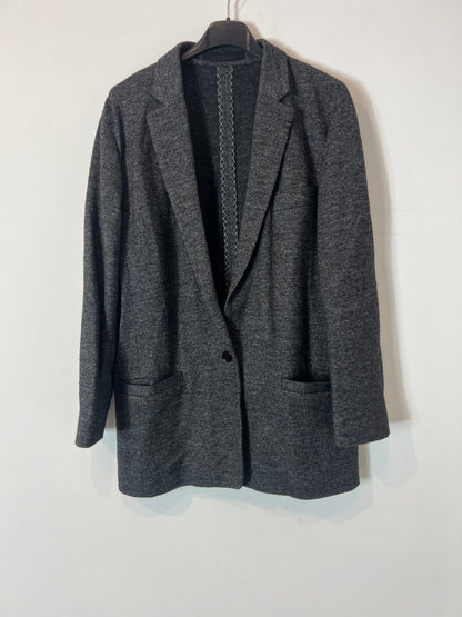 MASSIMO DUTTI. Blazer gris jaspeada T.s