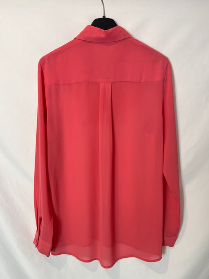 BIMANI. Blusa rosa detalle cuello. T S