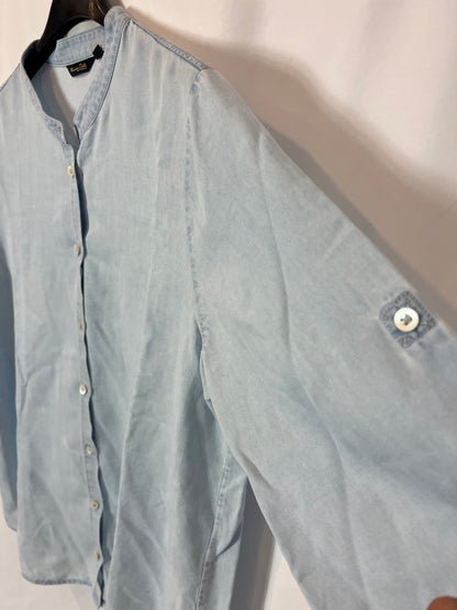 Massimo Dutti. Blusa denim fluida. T 40