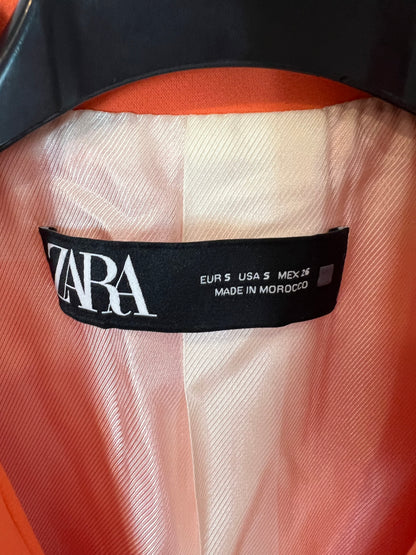 ZARA. Blazer naranja cruzada T.s