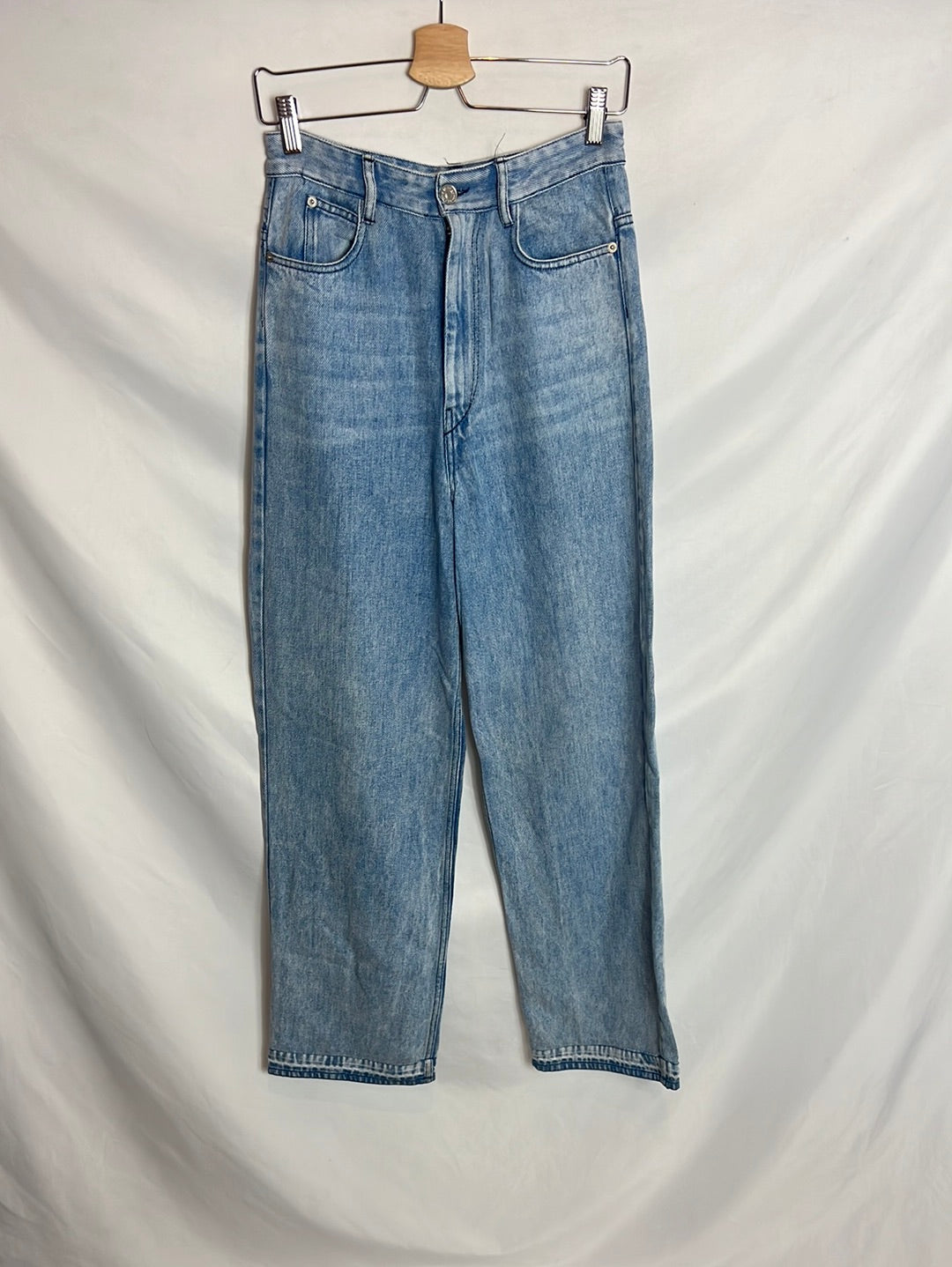 ISABEL MARANT ETOILE . Denim pata ancha fluido. T 34