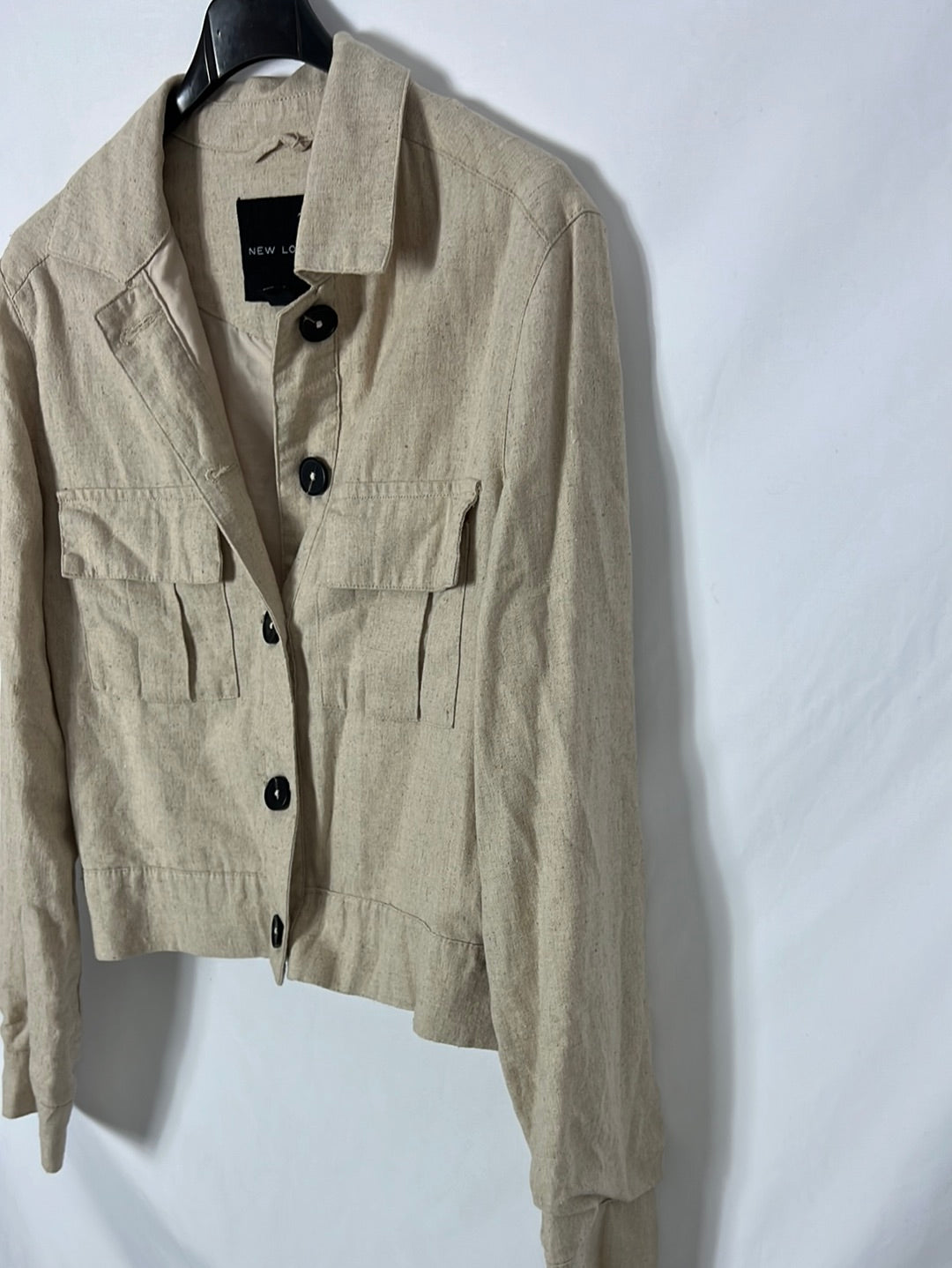 NEW LOOK. Chaqueta lino beige T.36