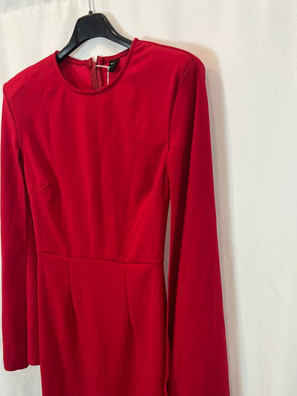 SHEIN. Vestido midi rojo mangas T.s