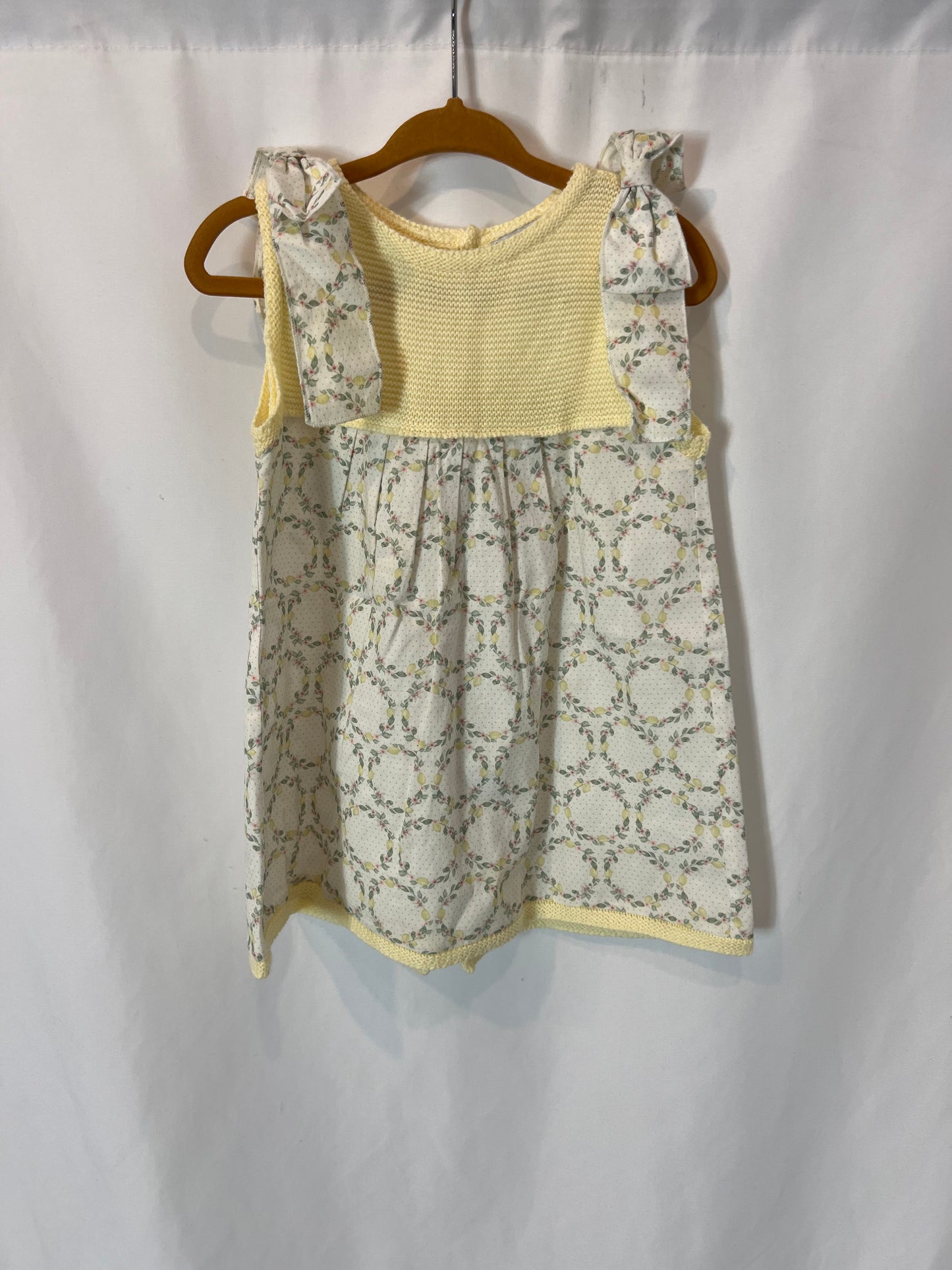 OTRAS. Vestido estampado doble textura. T 24 meses