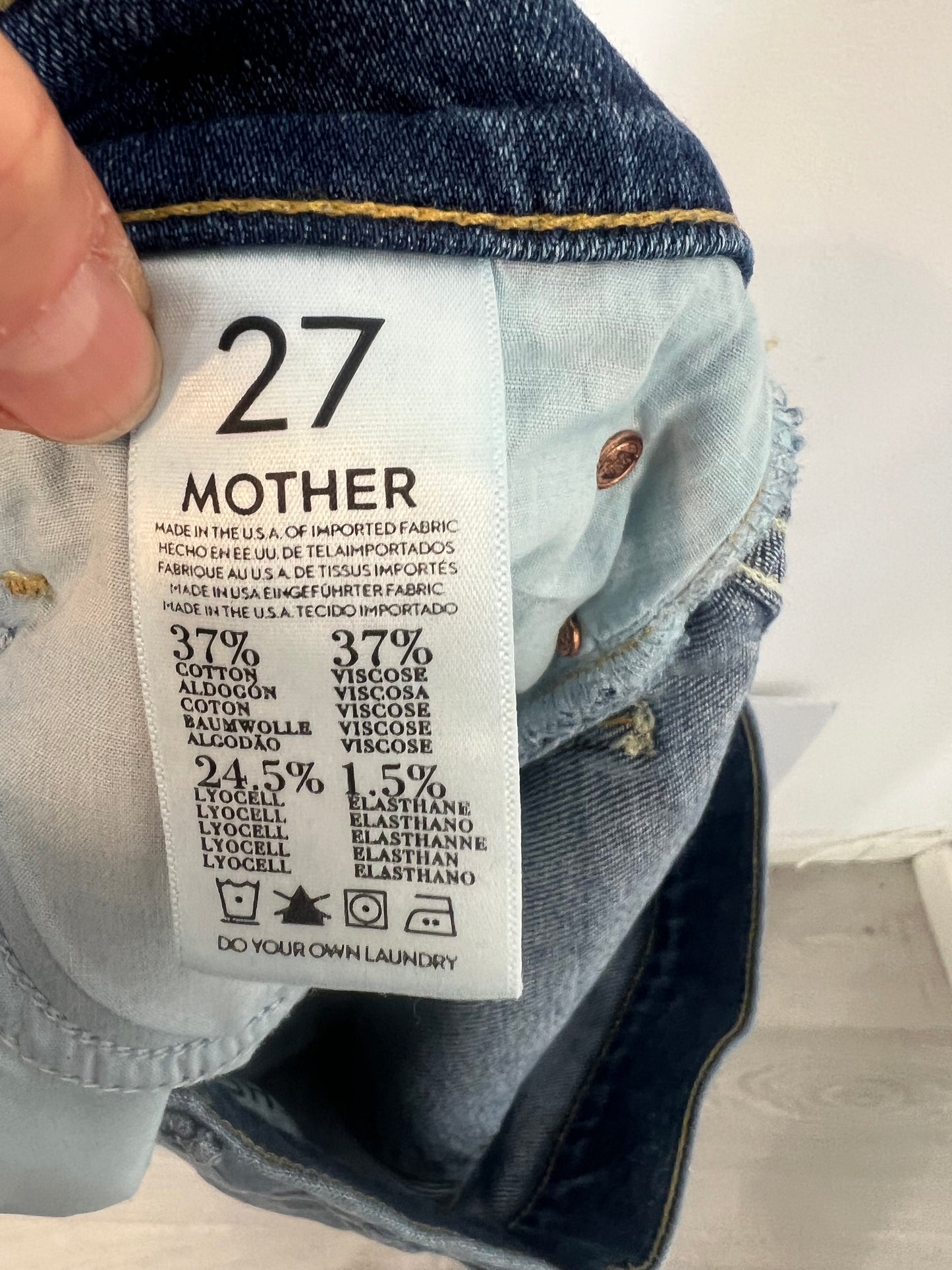 MOTHER. Denim recto Semi elastico. T 27(36)