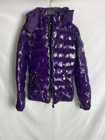 MONCLER. Plumas morado brillo. T S