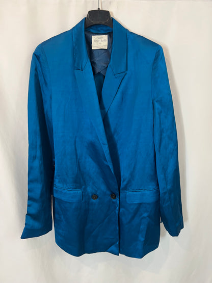 FORTE FORTE.Blazer azul textura cruzada. T 1(S)