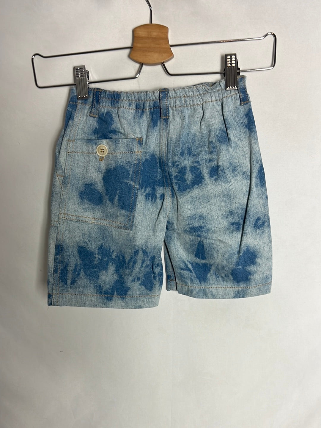 ZARA. Pantalón corto denim efecto tie dye. T 5 años