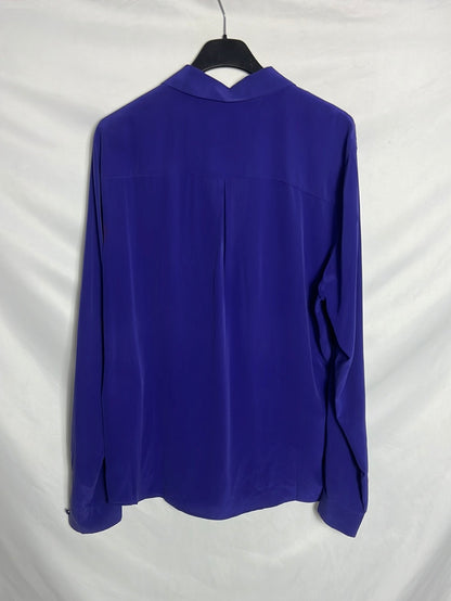 SÉZANE. Blusa seda morada fluida. T 40( Tara)