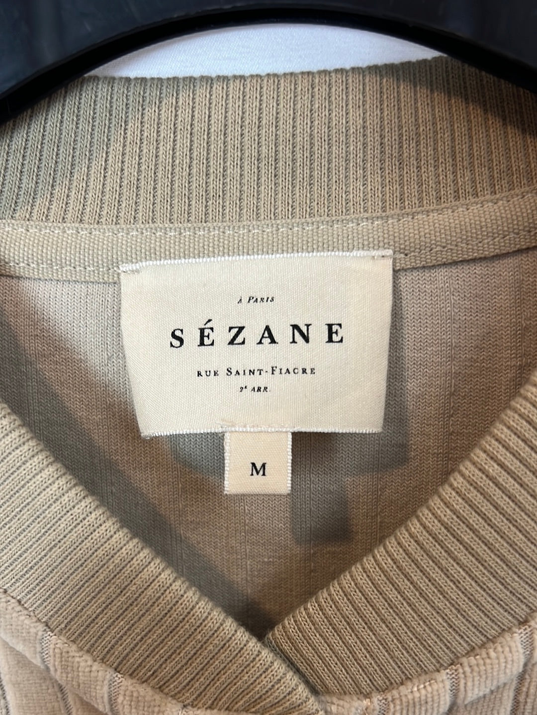 SEZANE. Bomber beige aterciopelada T.m