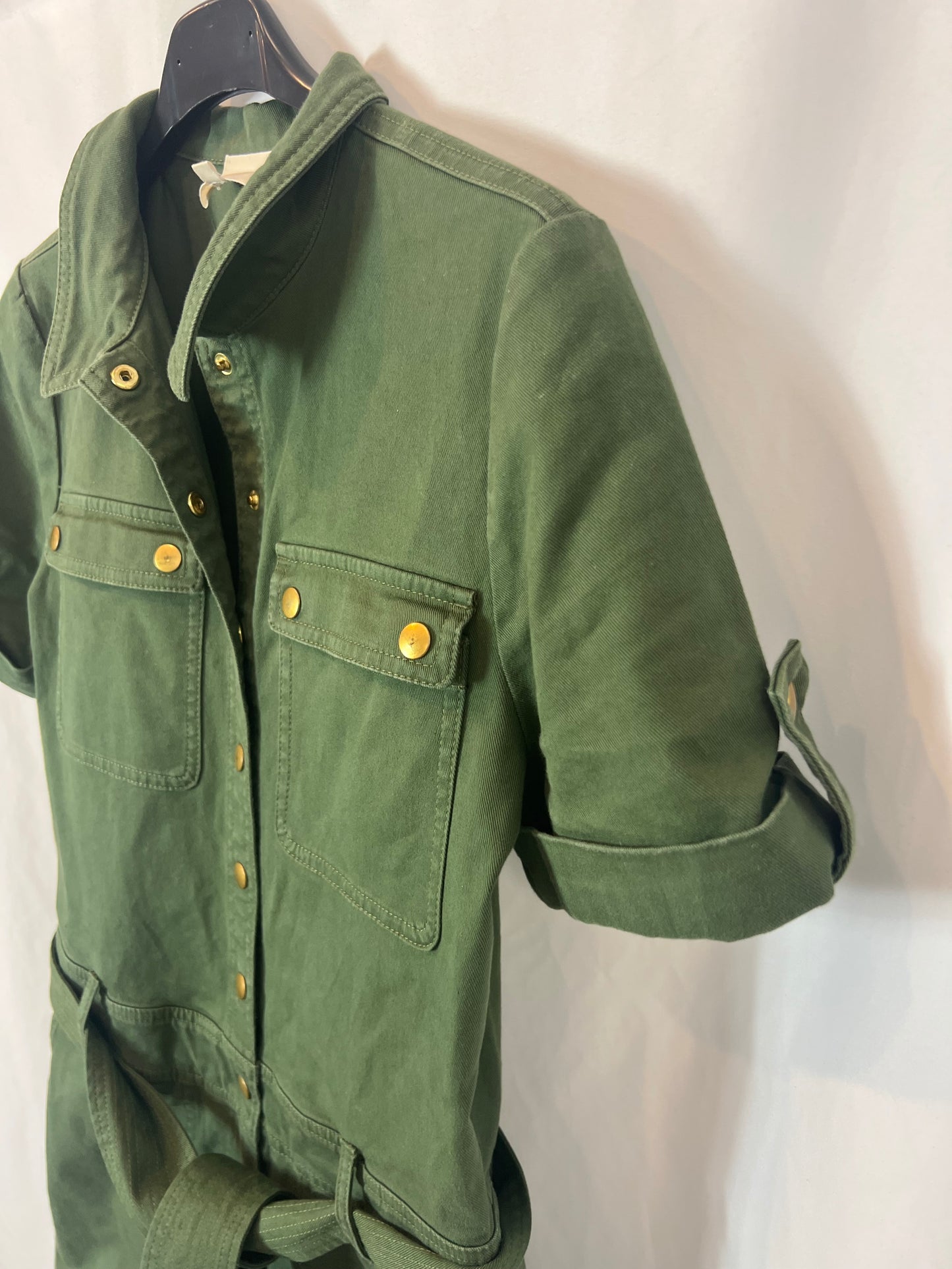 SÉZANE. Mono corto verde denim. T 34