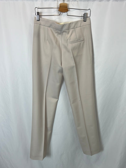 ISABEL MARANT. Pantalón pinzas color piedra. T36