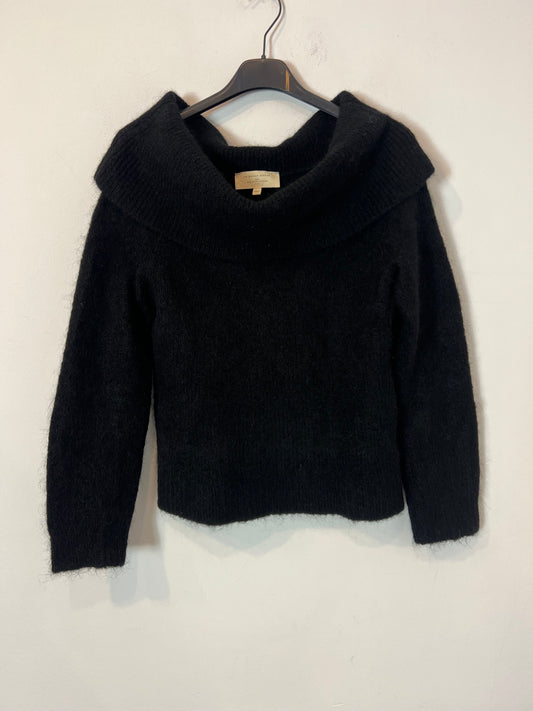 SEZANE. jersey cuello barco negro T.xxs