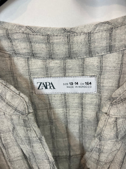 ZARA. Blusa gris textura T.13-14 años (s)