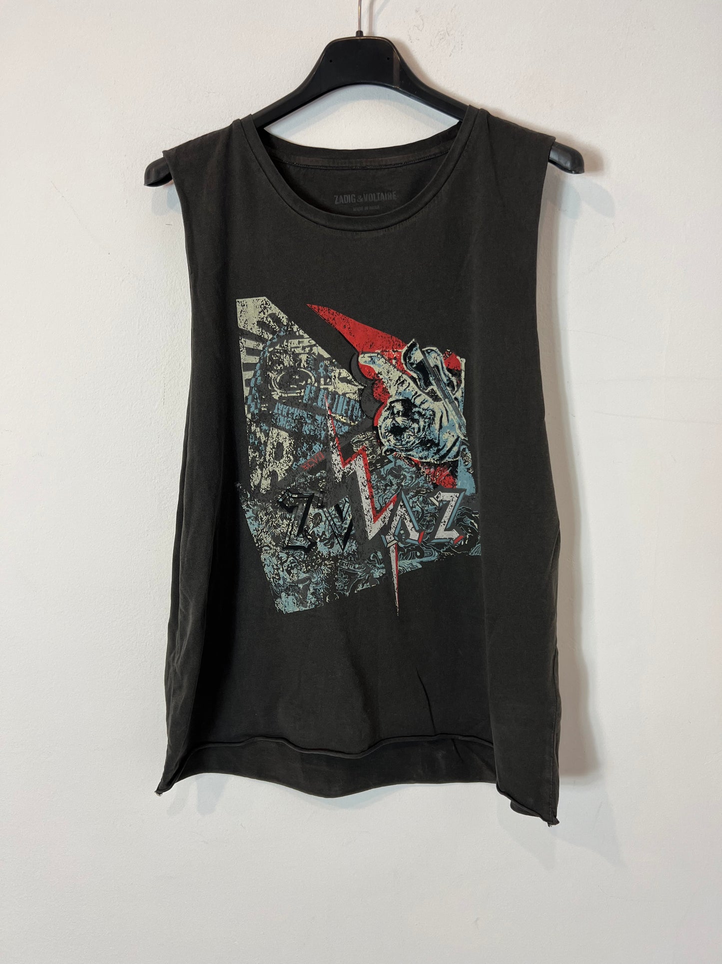 ZADIG &VOLTAIRE. Camiseta estampada sin manga. T S