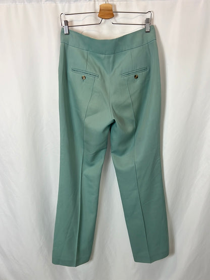 ISABEL MARANT. Pantalón fluido verde agua T.36