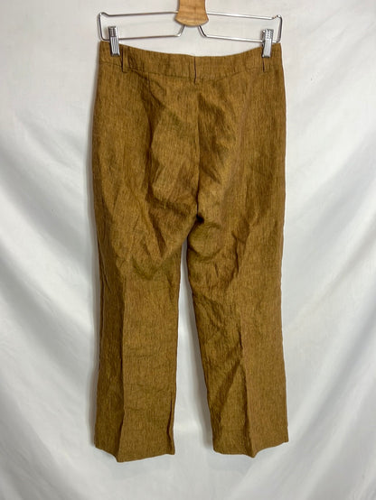 DIEGA. Pantalón camel lino T.s