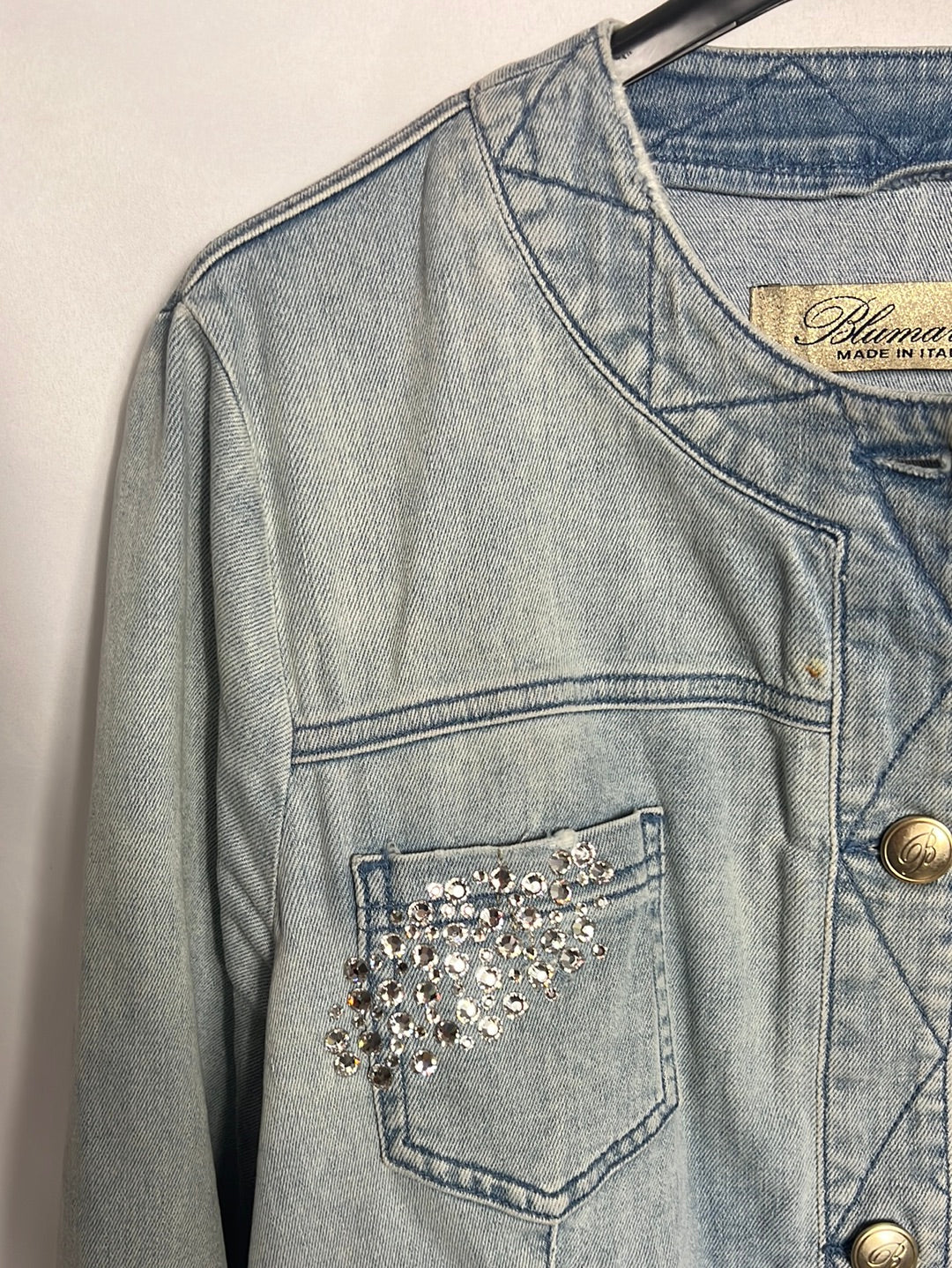 BLUMARINE. Chaqueta denim detalles. T M